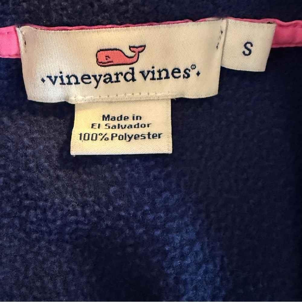 Vineyard Vines Blue Fleece Shirt Snap Button Pullover Women’s Size S - Picture 6 of 10